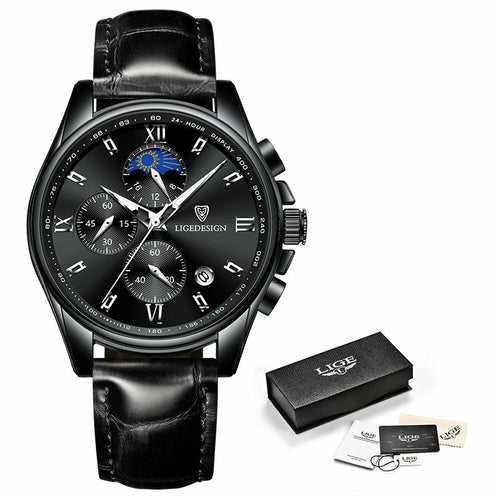 Chronos Premium Moonphase Waterproof Watch
